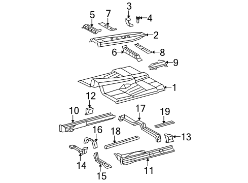 2010 Toyota Tundra Cab - Floor Diagram 3 - Thumbnail