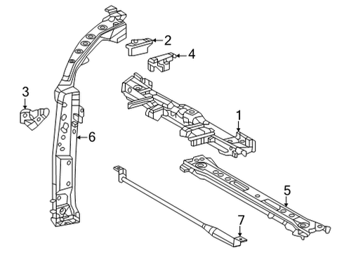 Member Sub-Assembly, Front Cross Diagram for 57104-42090