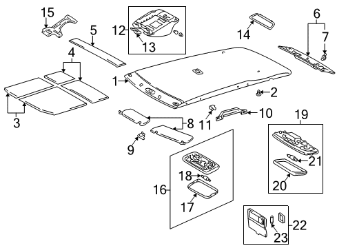 2002 Toyota 4Runner Roof Lamp Assembly, Front Diagram for 81260-35030-B2