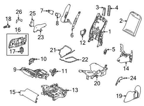 2023 Toyota Sienna Second Row Seats Diagram 8 - Thumbnail