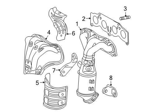 2008 Toyota RAV4 Exhaust Manifold Diagram
