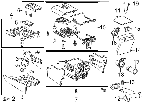 2015 Toyota Tundra Shift Knob Diagram for 33504-0C060-C2