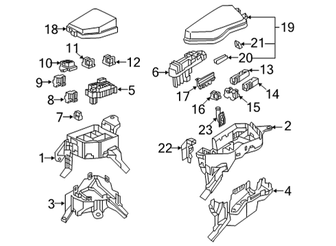 2023 Toyota RAV4 Prime Mini Fuse Diagram for 90982-A9001