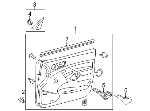 2006 Toyota Tacoma Belt Weatherstrip, Inner Driver Side Diagram for 68172-04030