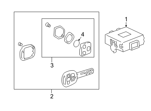 2005 Toyota Land Cruiser Keyless Entry Components Diagram