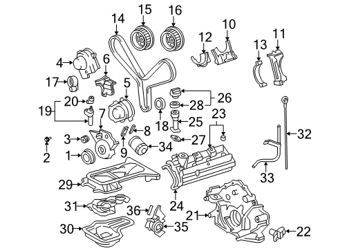 2005 Toyota Sequoia Knock Sensor Diagram for 89615-06010