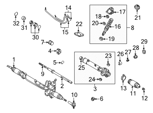 Clamp(For Steering Rack Boot) Diagram for 90461-08688