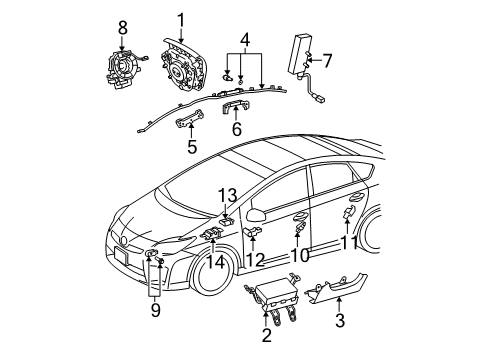2014 Toyota Prius Diagnostic Unit Diagram for 89170-47540