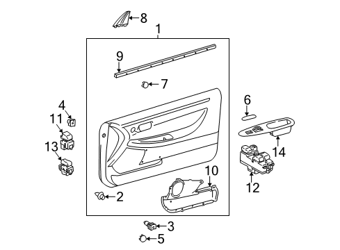2000 Toyota Solara Door & Components Diagram