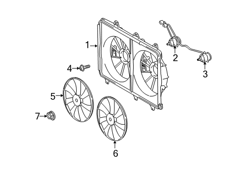 2012 Toyota Venza Cooling System, Radiator, Water Pump, Cooling Fan Diagram 1 - Thumbnail