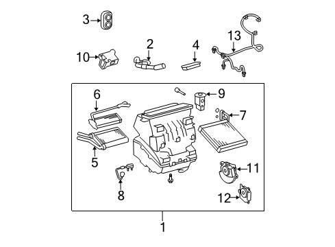 2009 Toyota Corolla Expansion Valve Diagram for 88515-02200