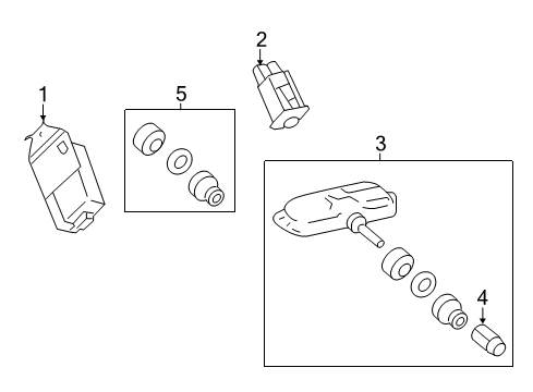 2015 Toyota Camry TPMS Sensor Diagram for 42607-06020