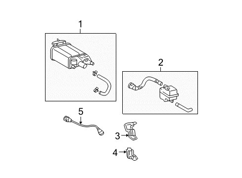 2005 Toyota Avalon Oxygen Sensor, Rear Driver Side Diagram for 89465-07060