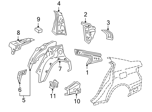 Pad, Cowl Side Silencer Diagram for 62151-20160