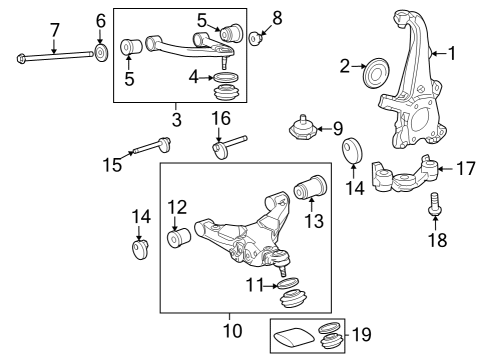 2023 Toyota Sequoia Front Suspension, Control Arm, Ride Control, Stabilizer Bar Diagram 2 - Thumbnail