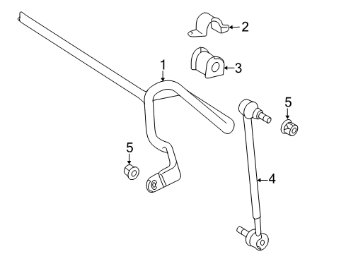 2009 Toyota Camry Stabilizer Bar & Components - Front Diagram 1 - Thumbnail
