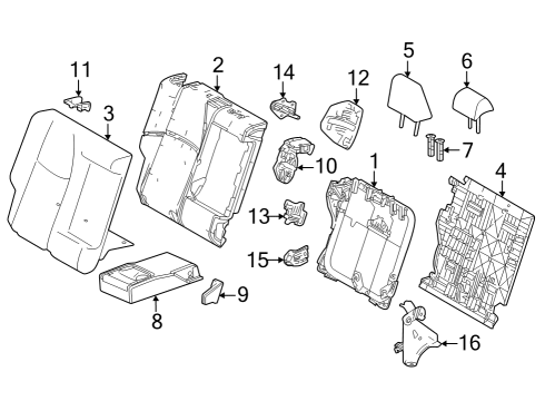 2023 Toyota bZ4X Rear Seat Components Diagram 2 - Thumbnail