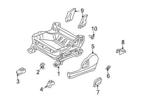 2002 Toyota Prius Tracks & Components Diagram 2 - Thumbnail