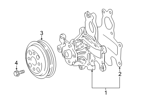 Gasket, Water Pump Diagram for 16271-70020