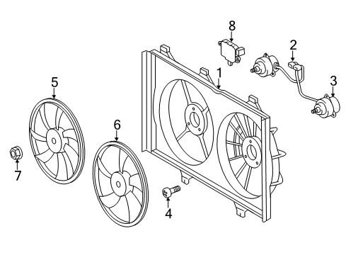 2017 Toyota Highlander Cooling System, Radiator, Water Pump, Cooling Fan Diagram 2 - Thumbnail