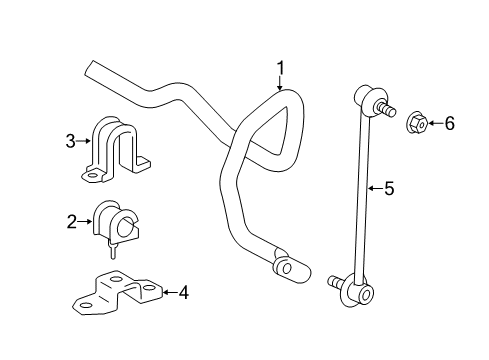 2020 Toyota Sienna Stabilizer Bar & Components - Front Diagram 2 - Thumbnail