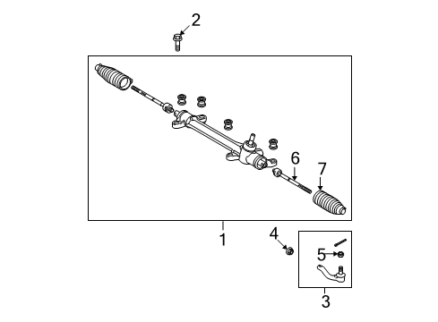 2009 Toyota Corolla Gear Assembly Diagram for 45510-12451