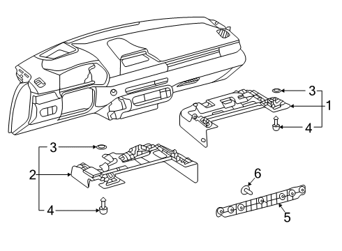 2024 Toyota GR Supra Trim Panel, Lower Driver Side Diagram for 55606-WAA01