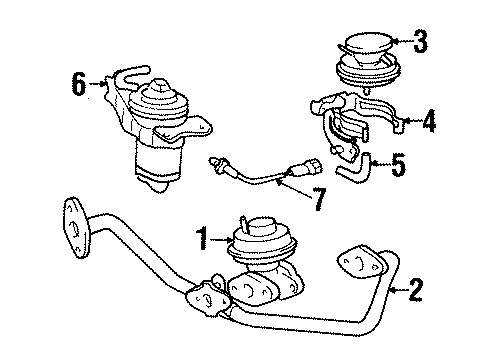 1998 Toyota T100 Emission Components Diagram 1 - Thumbnail
