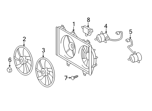 2017 Toyota Camry Cooling System, Radiator, Water Pump, Cooling Fan Diagram 3 - Thumbnail