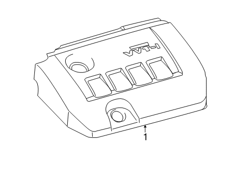 2012 Toyota Matrix Engine Appearance Cover Diagram 1 - Thumbnail