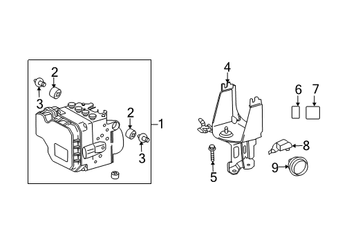 Bolt, With Washer Diagram for 90119-A0266