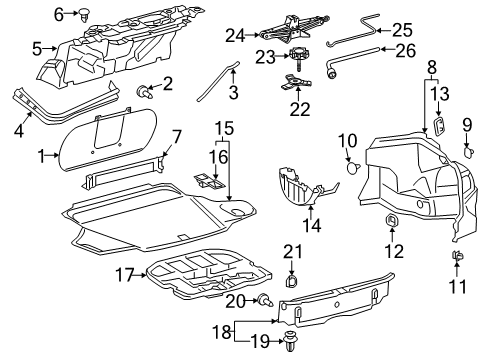 Cover, Deck Trim Side Service Hole Diagram for 64718-33010