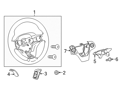 2016 Toyota Camry Steering Column & Wheel, Steering Gear & Linkage Diagram 10 - Thumbnail