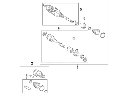 2009 Toyota Camry Front Axle Shafts & Joints, Drive Axles Diagram 2 - Thumbnail