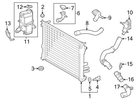 2023 Toyota Crown Radiator & Components Diagram 3 - Thumbnail