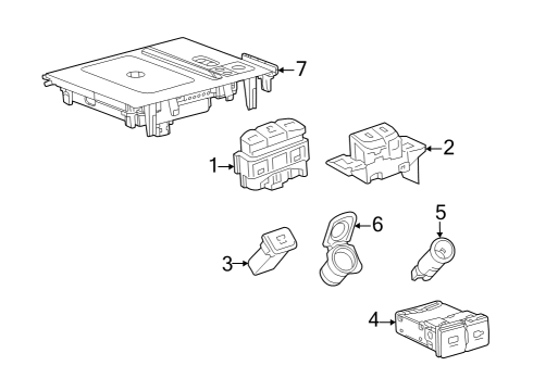 2022 Toyota Corolla Cross Electrical Components - Console Diagram