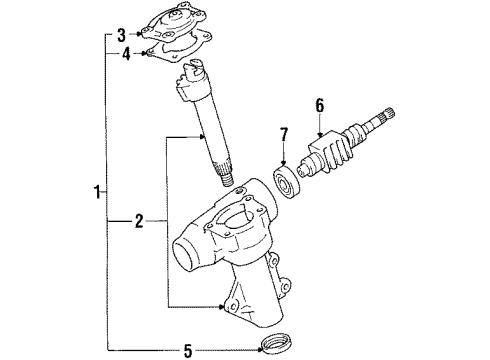 1990 Toyota 4Runner Steering Column & Wheel, Steering Gear & Linkage Diagram 8 - Thumbnail