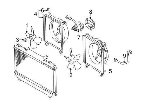 2000 Toyota Solara Cooling Fan Diagram 1 - Thumbnail