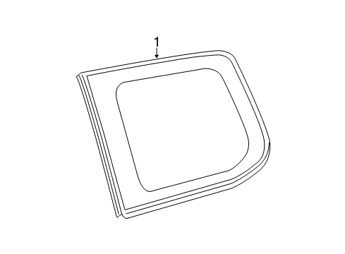 2017 Toyota Land Cruiser Quarter Panel - Glass & Hardware Diagram