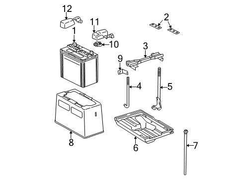 Terminal, Battery Positive Diagram for 90982-05040