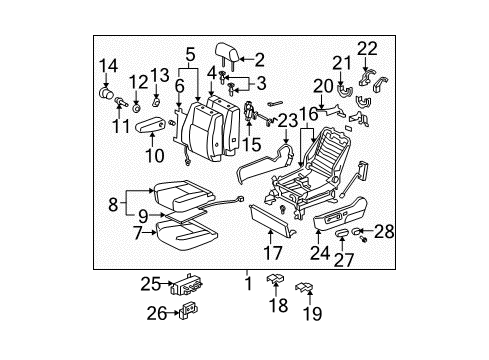 2005 Toyota Sequoia Lumbar Control Seats Diagram