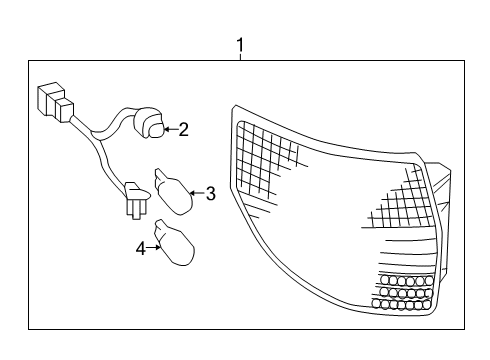 2007 Toyota Sienna Socket, Passenger Side Diagram for 81555-AE020