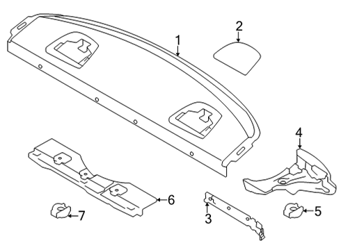 2023 Toyota GR86 Seat Belt Cover, Rear Diagram for SU003-08625