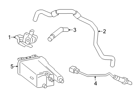Canister Assembly, Charcoal Diagram for 77740-33220