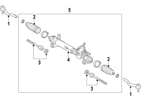 2020 Toyota 4Runner P/S Pump & Hoses, Steering Gear & Linkage Diagram 1 - Thumbnail