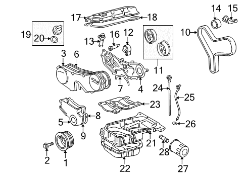 2004 Toyota Highlander Engine Parts & Mounts, Timing, Lubrication System Diagram 2 - Thumbnail