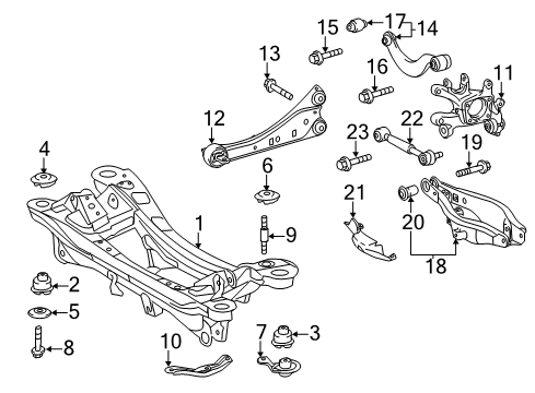 Cushion, Rear Suspension Body Mount, Rear Passenger Side Diagram for 52275-75010