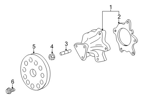 2006 Scion xA Water Pump Diagram