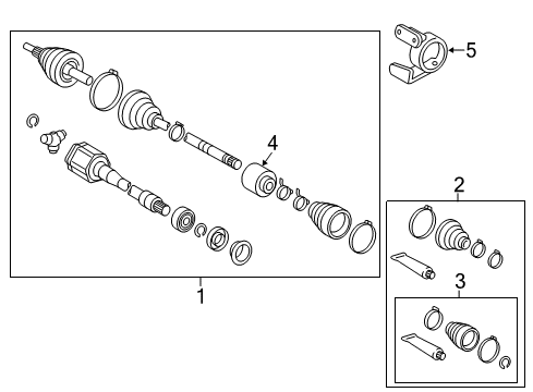 2013 Toyota Camry Drive Axles - Front Diagram