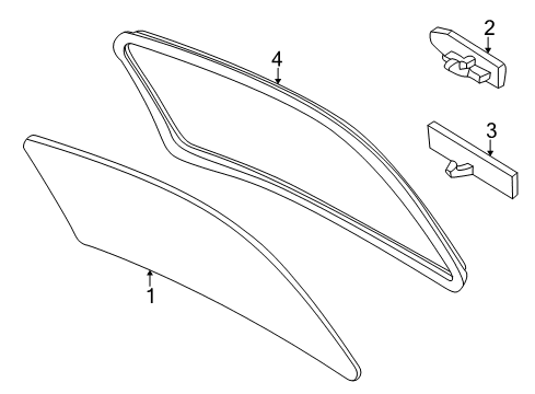 2002 Toyota Prius Back Glass Diagram